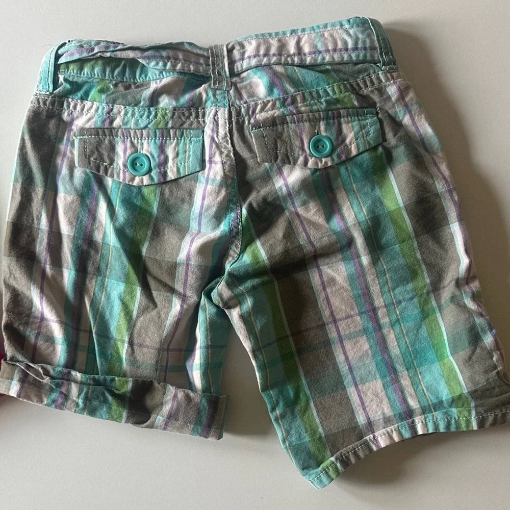 Bundle - GAP Kids Shorts Trio - Pink, Green Plaid, Tan